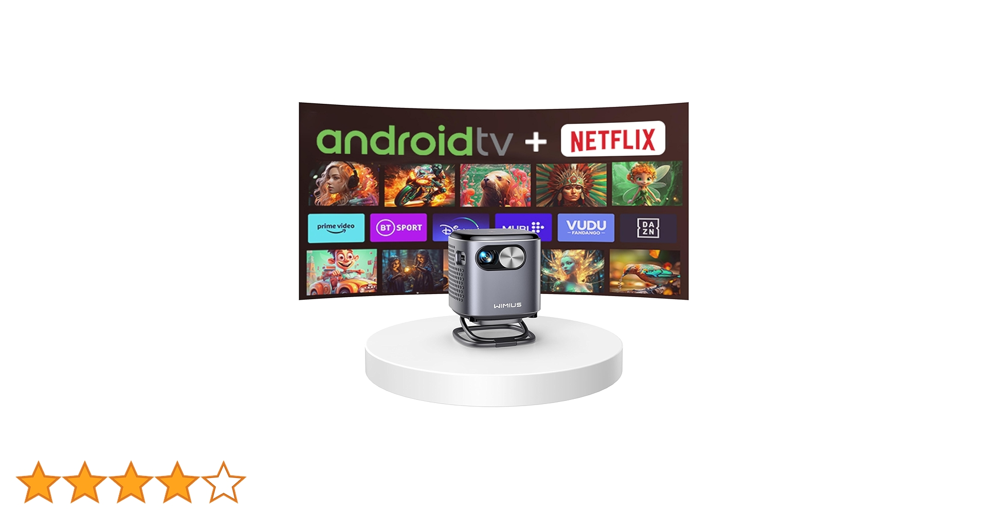 ★新品★ WiMiUS Q2プロジェクター 小型 Android TV搭載 Amazon.co.jp: WiMiUS Q2プロジェクター小型【Android TV搭載/DLP/360